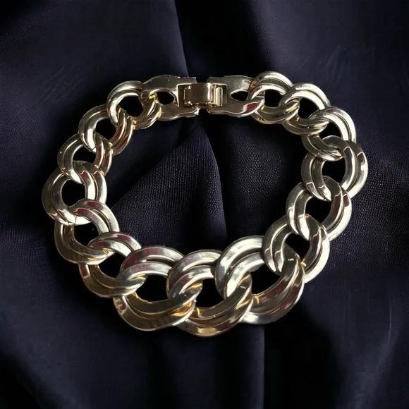 Vintage double link chain bracelet - Picture 1 of 4